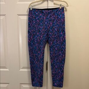 LILLY PULITZER size L High Rise Blue Flare Growl Prowl Print